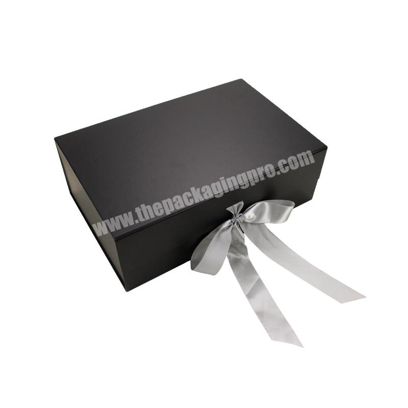 Hot Sale Magnet Folding Boxes with Ribbons Foldable Luxury Gift Boxes  for Clothes packing