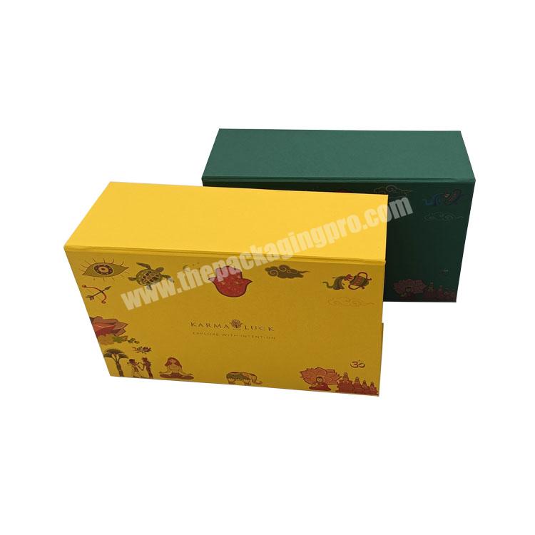 Hot Sale New Design Custom Logo Cosmetics Gifts Elegant Packing Yellow Small Presentation Box