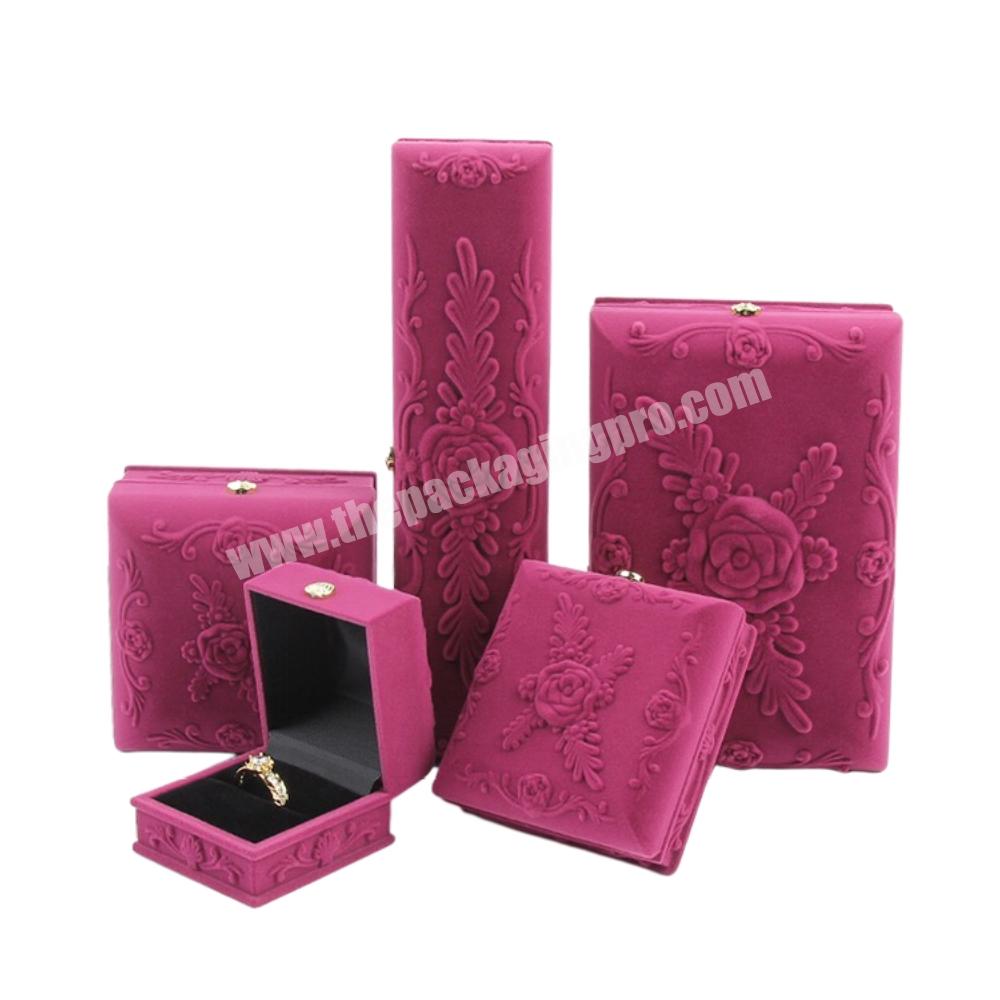 Hot Selling Luxury Jewelry Box Pendant Earrings Bracelet Ring Necklace Gift Boxes Cases Wedding Velvet Jewelry Box