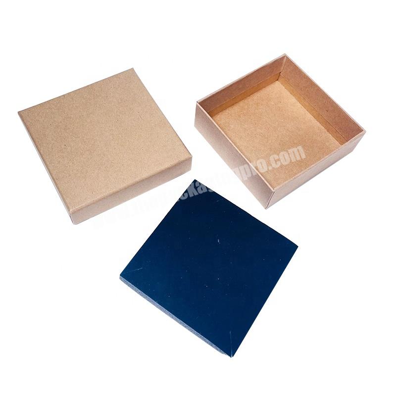 Hot Selling small Kraft Paper Jewelry gift box with lid Personalized Packaging necklace luxury Jewelry Box With Logo Custom