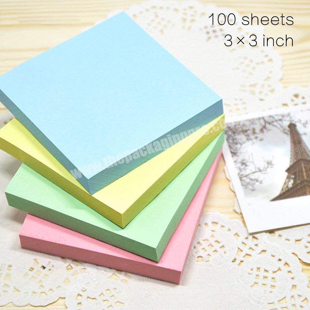 Hot Selling stationery sticky notes customized shaped 100 SheetsPad stationery sticky note colorful pet sticky notes