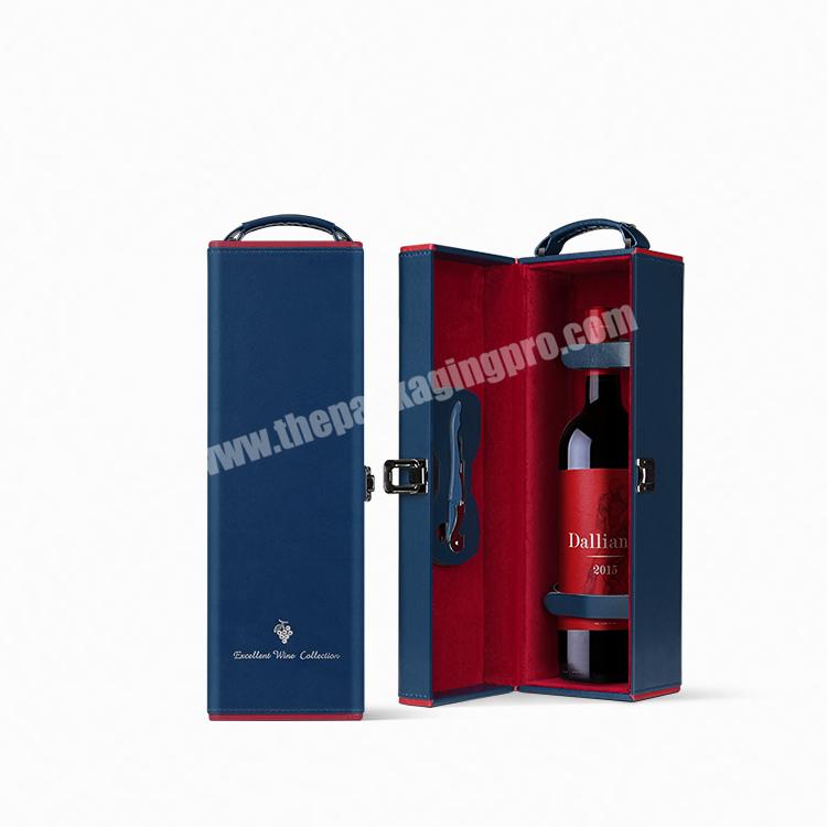 Hot sale leather box wine custom wine bottle kraft box for stemless wine