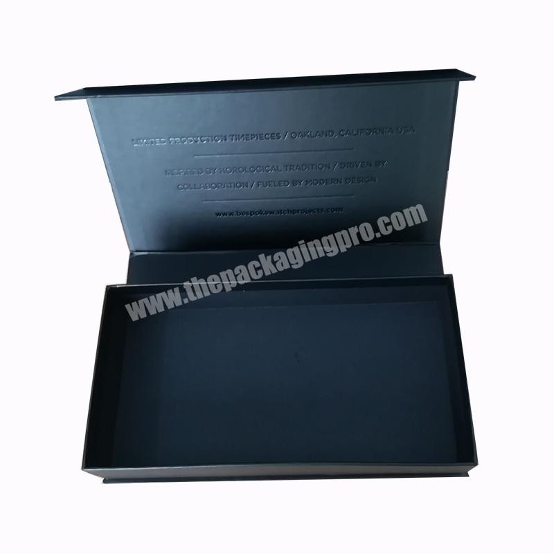 Hot selling customized emboss logo magnet box luxury packaging magnetic gift box
