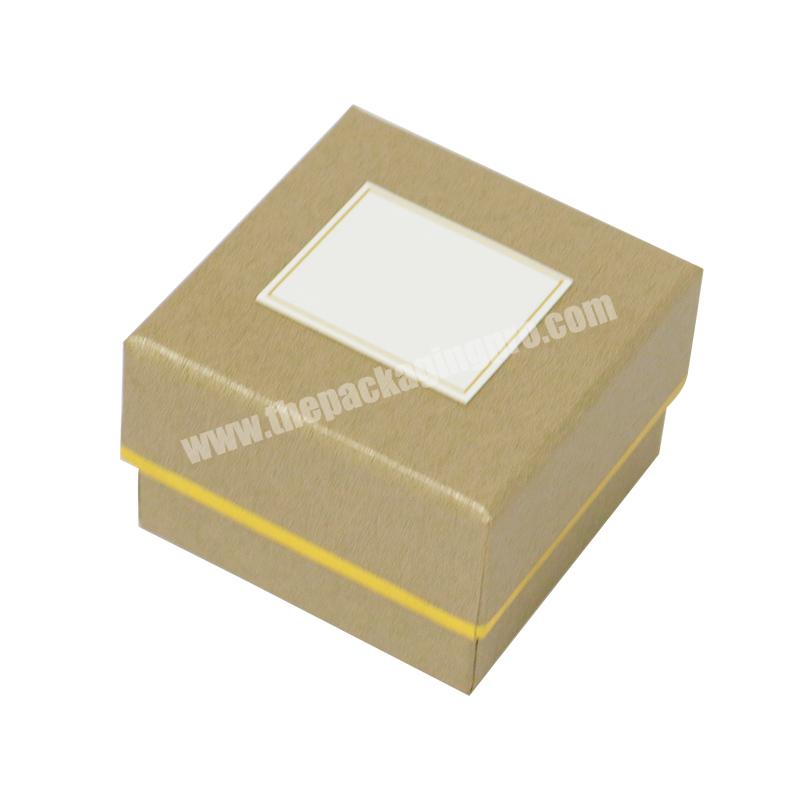 In Stock Wholesale Low Moq High Quality Ring Packing Box Golden Lid and Base Luxury Paper Ring Box
