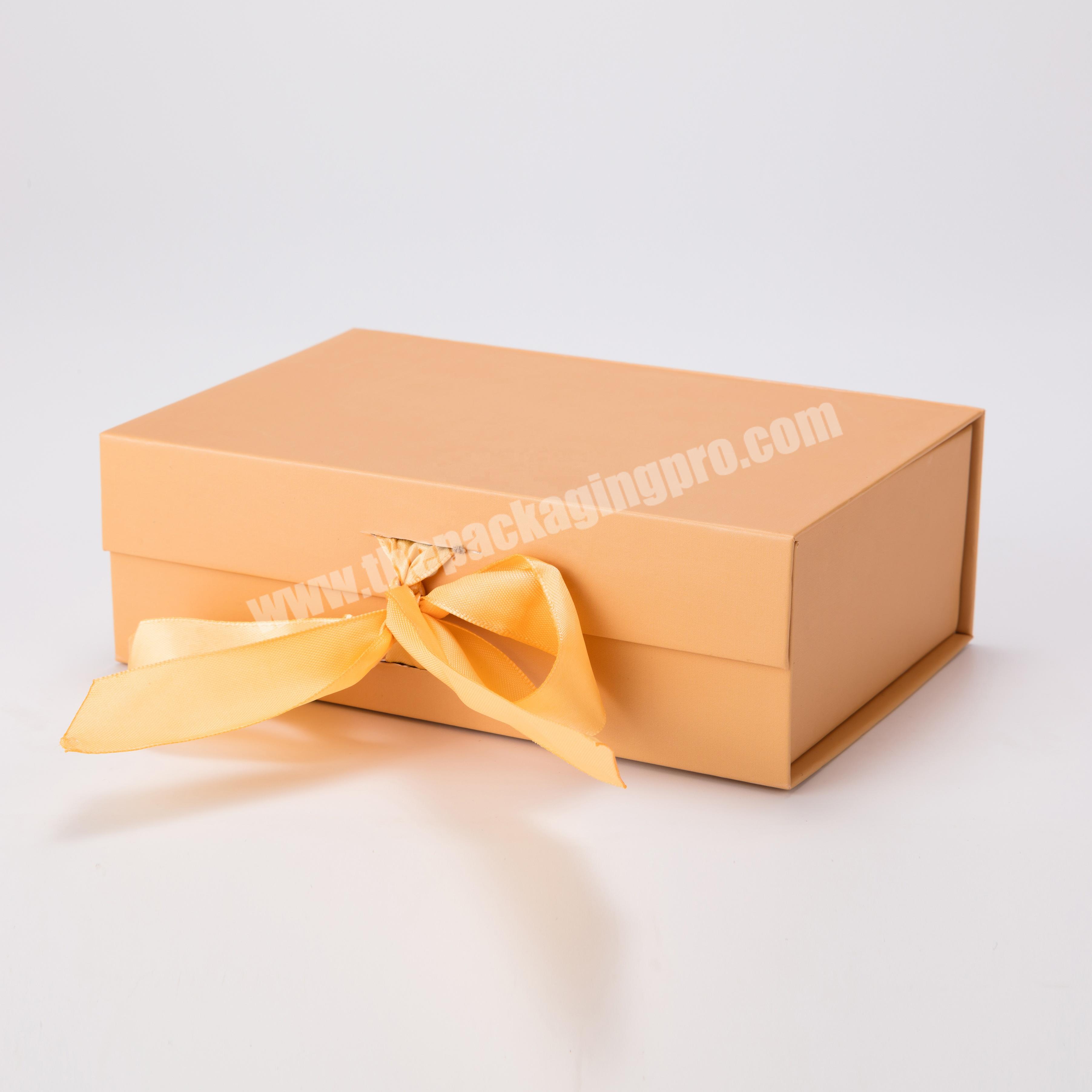 Inmeisen Folding Cardboard Paper Pink Box Ribbon Closures Hat Paper Gift Packaging Magnetic Box