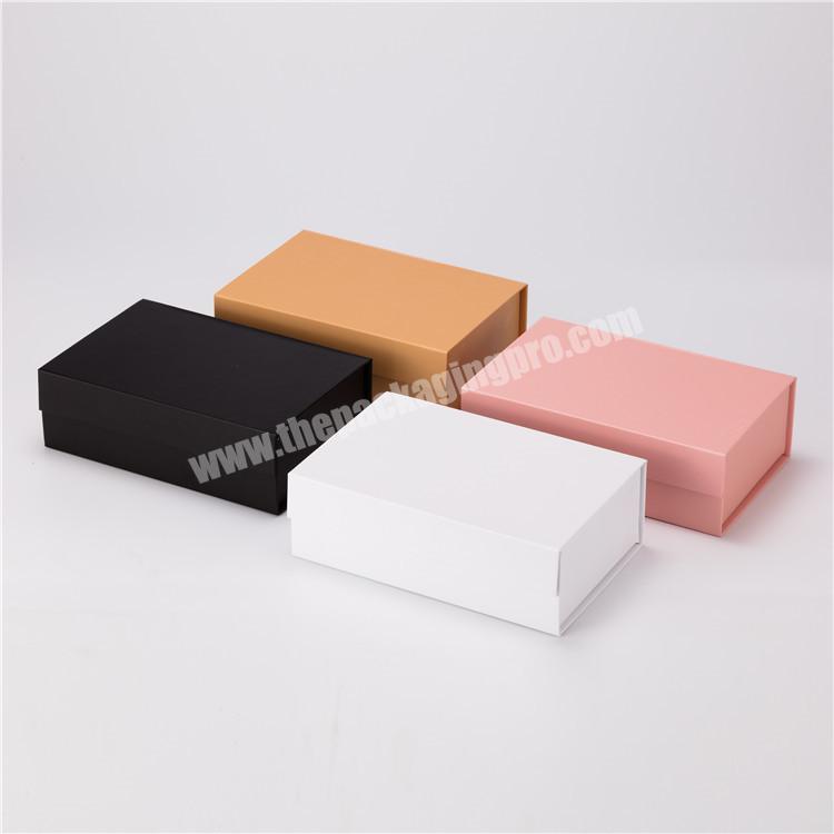 Inmeisen Wholesale Custom Luxury Rigid Paper Cardboard Black Simple Magnetic Closure Gift Box