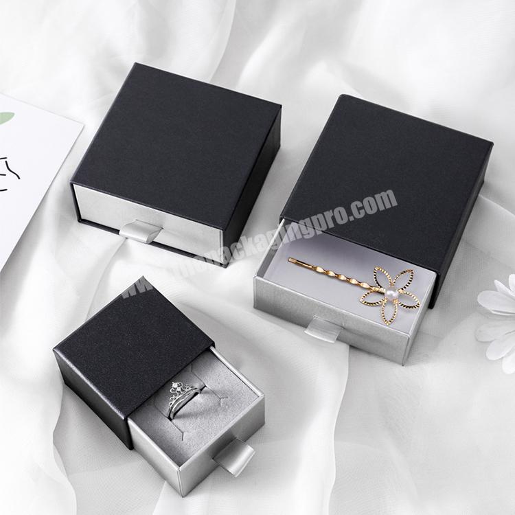 Jewelry Box Packaging Verpakking Custom Design Drawer Storage Paper Packing Box Sliding Paper Box Jewelry Packaging