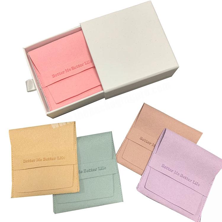 Jewelry packaging box with pouch logo custom Jewelry box luxury