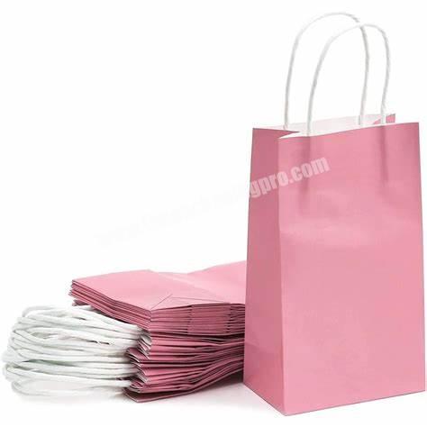 KINSUN Custom logo gift bag glossy clothes branded retail shopping paper bags with rope handles