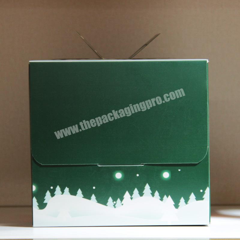 KINSUN Custom printed cheese cake box, cake carrying box,birthday cake packaging box