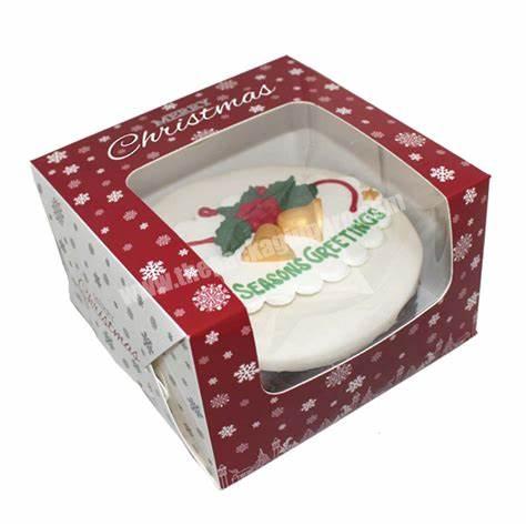 KINSUN Hot Selling Wholesale China Factory Cheap Kraft Paper White Tall Cake Box Christmas cake box 12 inches