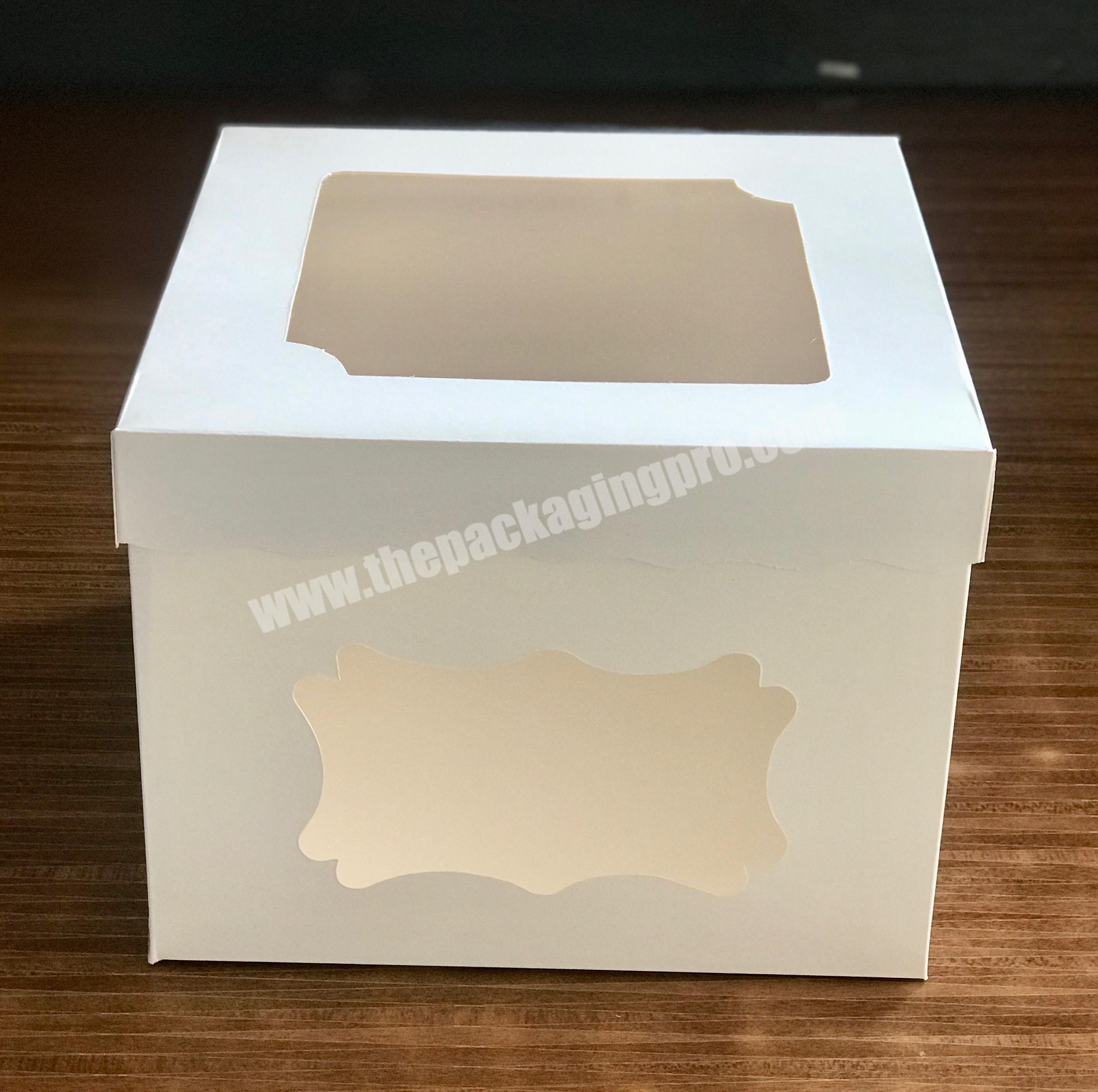 KINSUN Wholesale Pink Birthday Party Gift Cake Box Packing Custom Print 10 Inch Cardboard Paper Wedding Cake Box