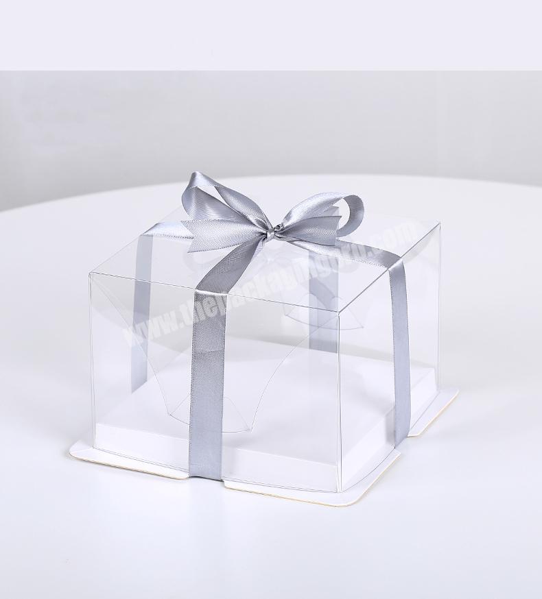 KinSun Customized logo Custom size transparent cake packaging box ...