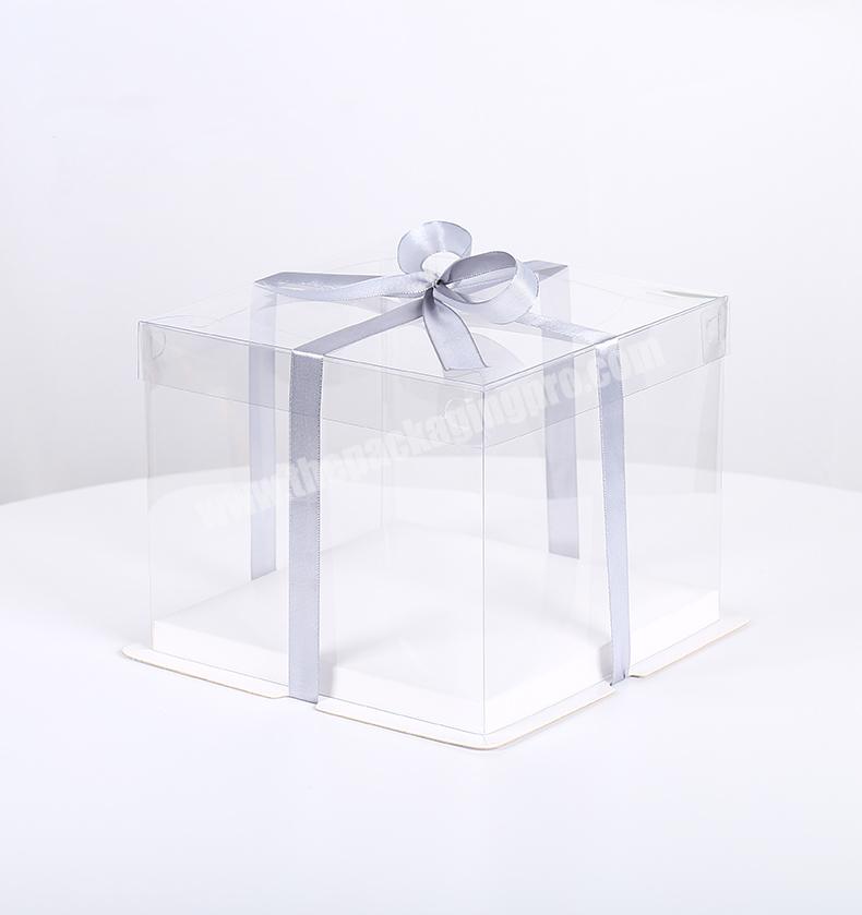 KinSun Customized logo Custom size transparent cake packaging box ...