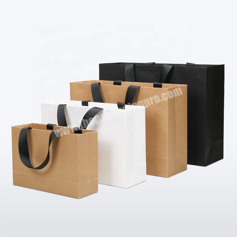 KinSun Free Sample Wrapping Paper Bag Custom Logo Kraft Paper Bag Eco Friendly Shopping Packaging Paper Bag