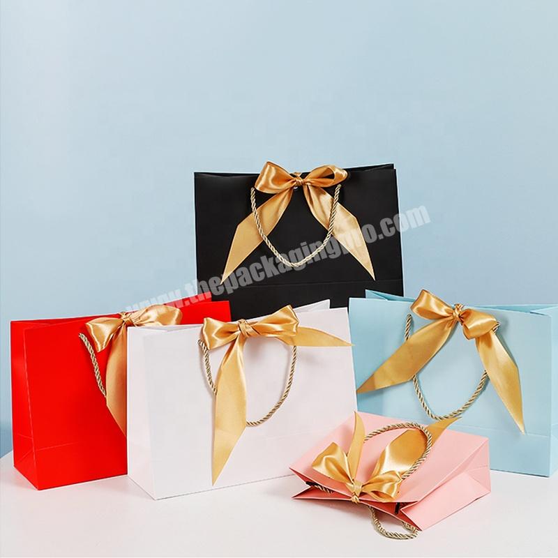 KinSun Good Quality Paper Card Paper Bag Custom Logo Paper Gift Box Packaging Fashion Shipping Bags For Clothing