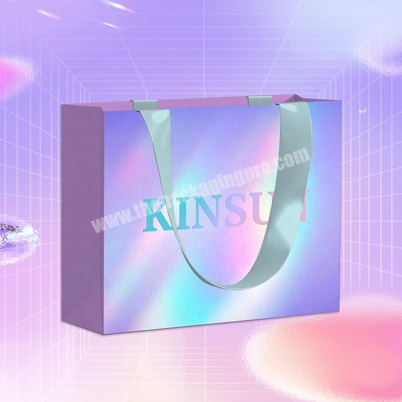 KinSun High Quality Laser Craft Paper Bag Custom Printed Gift Paper Bag Free Design Paper Bag For Shop
