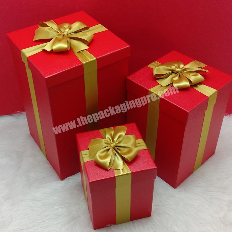 KinSun Large Luxury Christmas Gift Box Best Welcome Fashion Christmas Eve Gift Box Custom Logo Christmas Gift Box Packaging