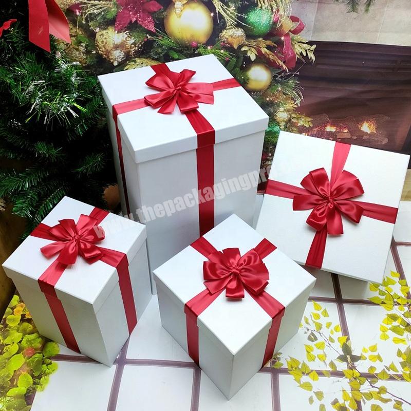 KinSun Low MOQ Craft Paper Gift Box Wholesale Paper Gift Box Custom Cardboard Paper Wedding Gift Box Packaging With Ribbon