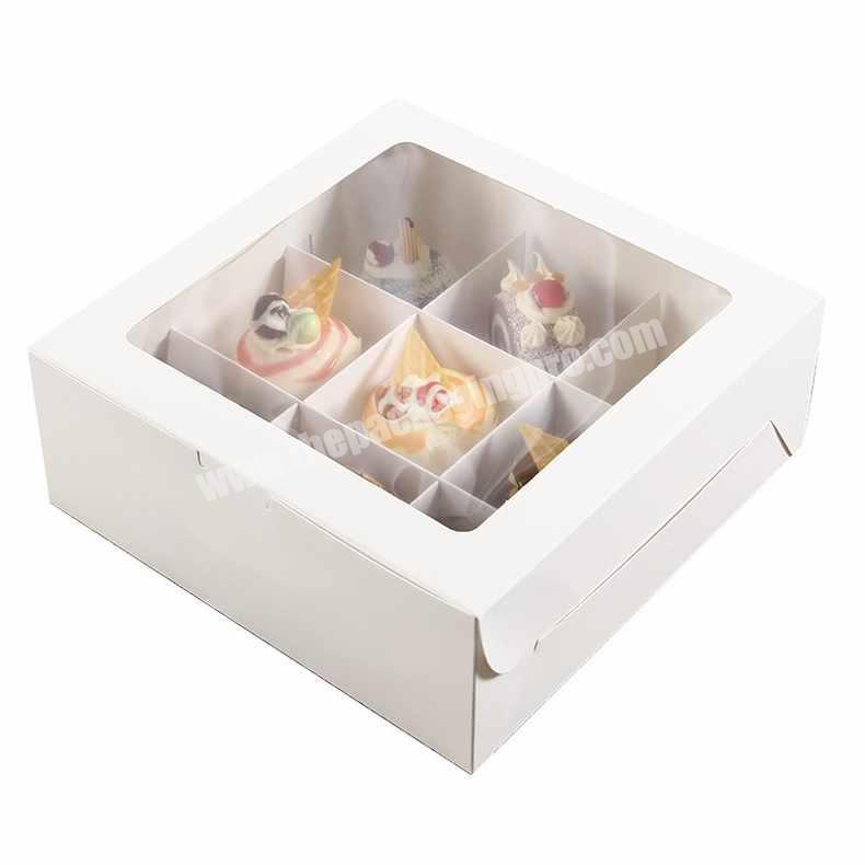 KinSun Six grid nine grid dessert box exquisite dessert mousse cake box wholesale cake box