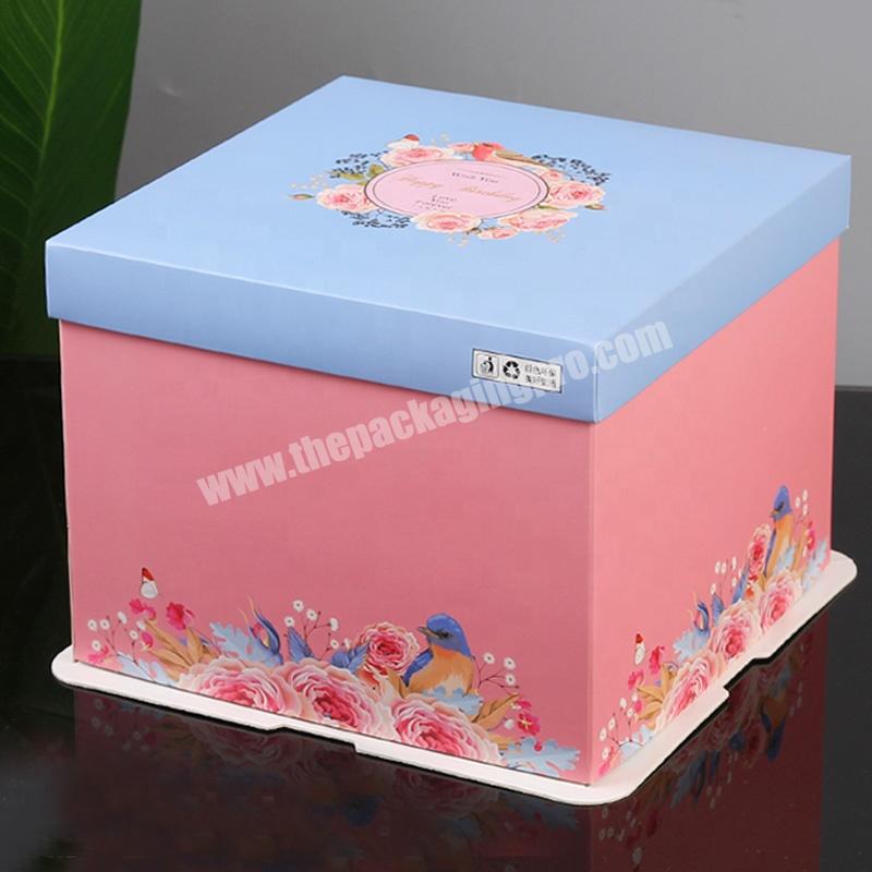 KinSun Wholesale Custom Square Cake Box 12 Inch Factory Wholesale Pink Cake Boxes Wholesale Custom Box For Cake
