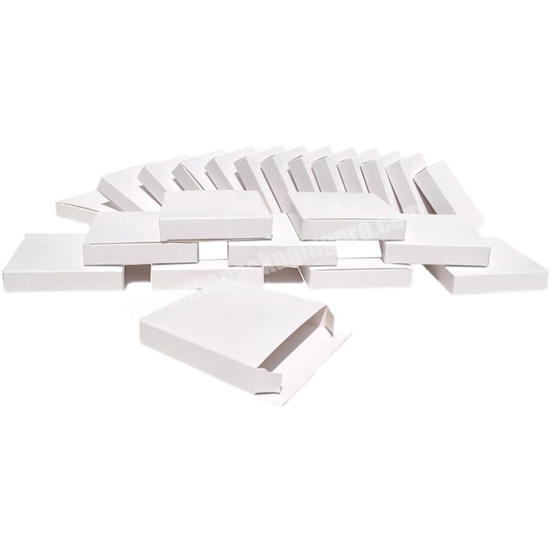 KinSun Wholesale white cardboard flat square blank paper box customized white box 350g white cardboard box