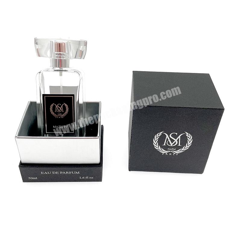 Lid and Base Box For 50ml 100ml Luxury Perfume Bottle With Box Packaging With Velvet Insert men perfume