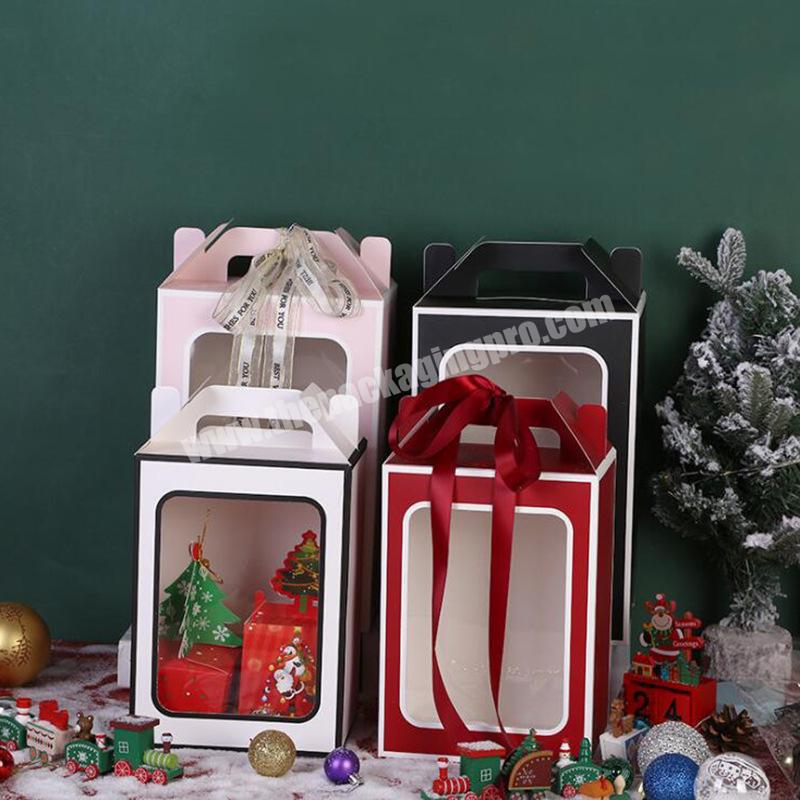 Lipack Christmas Ornament Storage Box Christmas Props Gift Paper Box Window Decoration