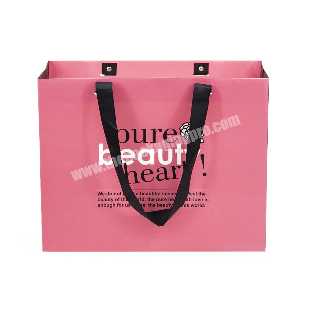 Lipack Custom Wholesale Luxury Design Festival Gift Paper Packaging Bag High Quality Paper Bags With Nylon Handle