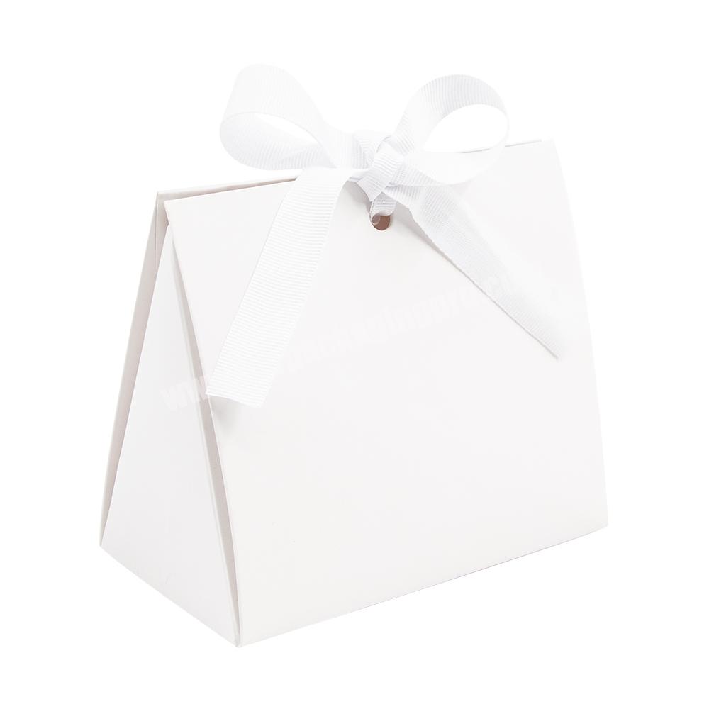 Lipack Cute Small Gift Kraft Paper Candy Bag White Luxury Paper Bag Thank You Bags For Boutique