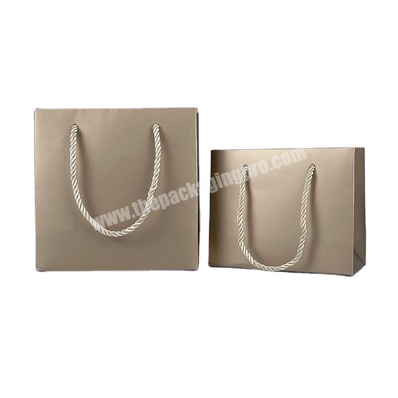 Lipack Design Reasonable Price Small Paper Bag Packaging Luxury Brand Golden Gift Shopping Paper Bag