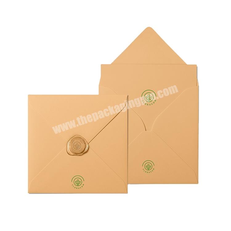 Lipack Eco Friendly Recycled Assorted Colors Paper Envelope Custom Printed Invitation Kraft Paper Envelope