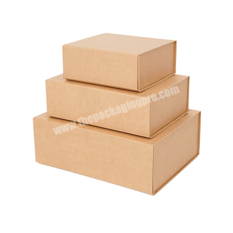 Lipack Food Grade Recycle Foldable Brown Kraft Paper Packaging Box Carton Custom Printing Shipping Box For Export