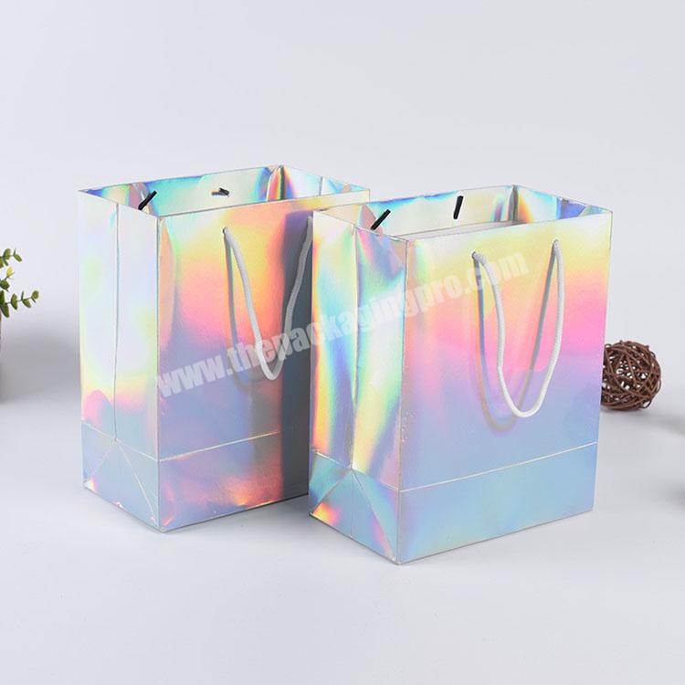 Holographic Paper Bag with Die-cut Handle