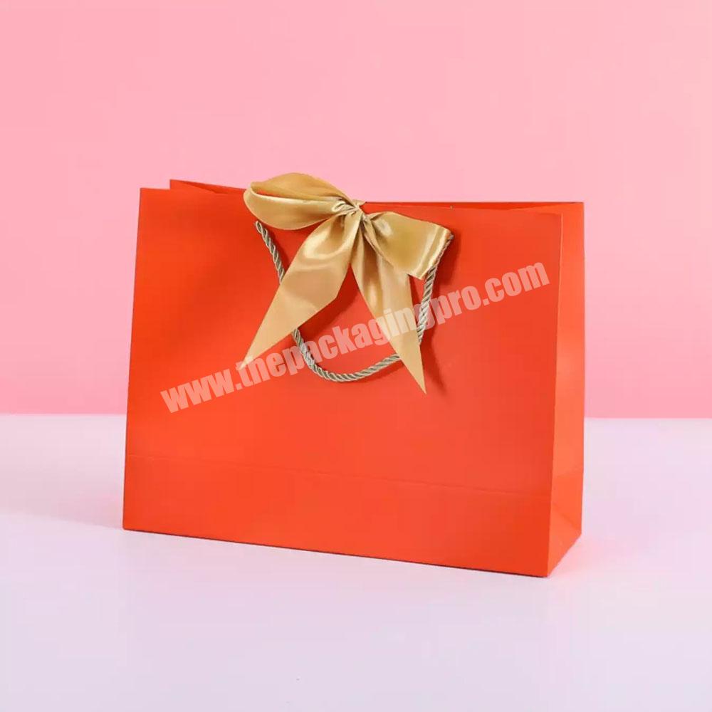 Lipack Manufacturers Custom Retail Paper Packaging Bag Luxury Unique Gift Paper Bag With Bowknot