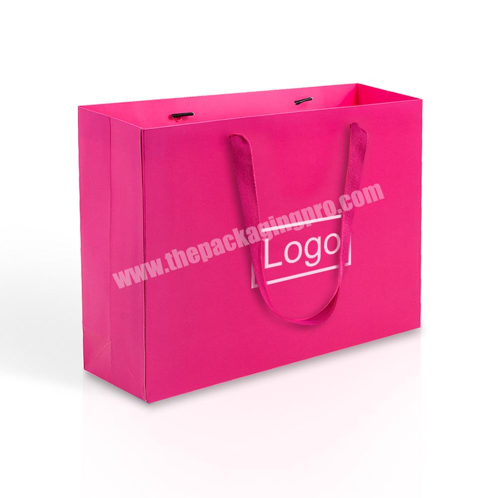 Lipack Rose Red Shopping Bags Custom Rose Wine Paper Bag With Your Own Logo