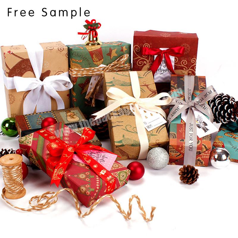 Lipack Wholesale Custom Christmas Gift Packaging Paper Boxes Luxury Unique Christmas Decoration Gift Present Box