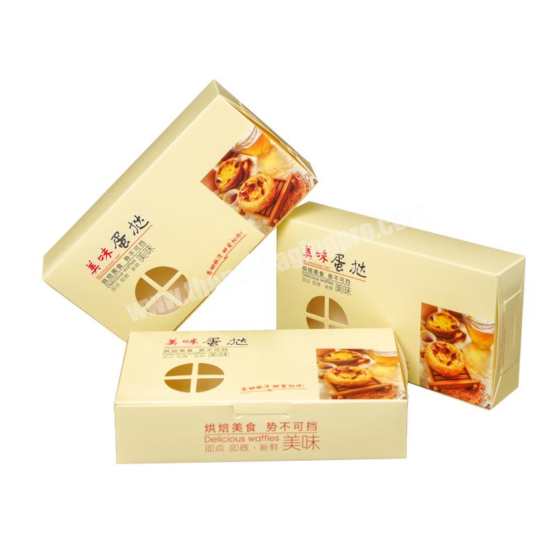 Lipack Wholesale Customized Cupcake Bakery Muffin Cup Cake Packaging Box Egg Tart Box With Window
