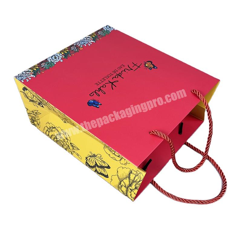 Lipack Wholesale Printed Chinese Style Paper Bags Custom Logo Shopping Bag