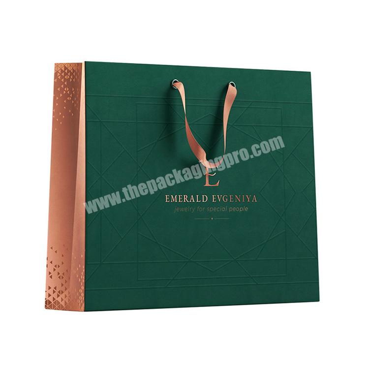 Luxury Brand Custom Logo Gift Paper Bag For Clothes Matte Garment Clothing Boutique Packaging Bags With Ribbon Handles