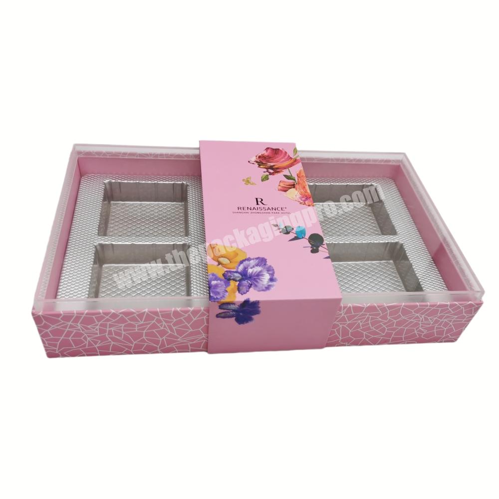 Luxury Caixas Pra Ovos De Pascua De Premium Caja Para Clear Lid Chocolate Packaging Gift Box For Chocolate Packing With Dividers