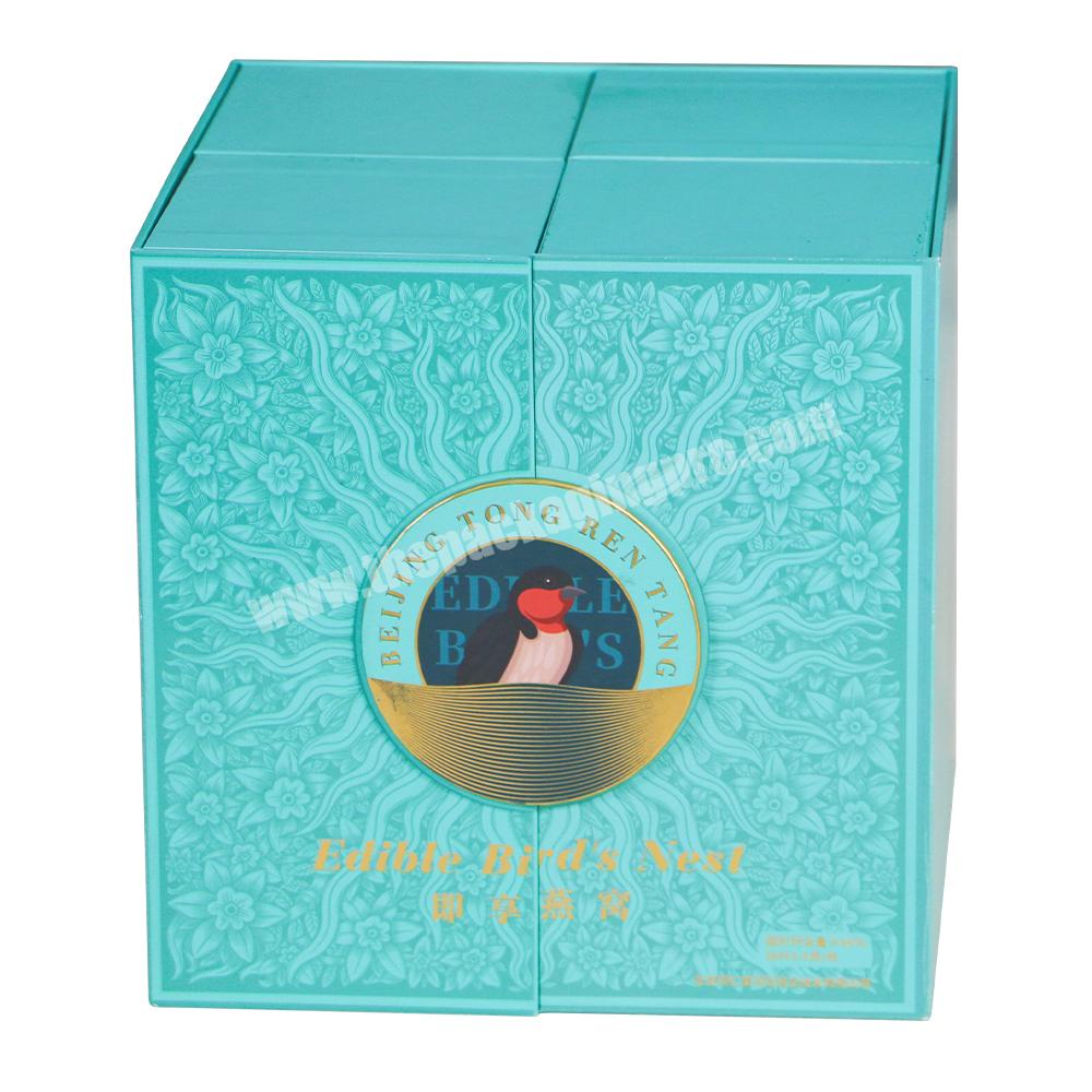 Luxury Custom Gold Foil Logo Paperboard Rigid Cube Gift Packaging Box for Candle Cosmetics