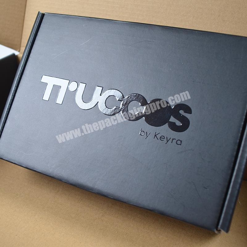 Luxury Customized Matte Black Mailer Box With Emboss and UV Logo