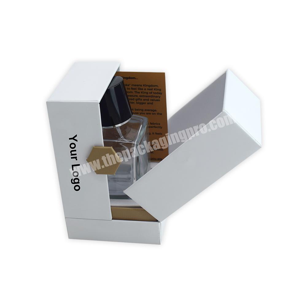 Luxury Double Open Door Design Cosmetic Perfume Packaging Gift Box Customizable Rigid Cardboard Perfume Bottle Packaging Box