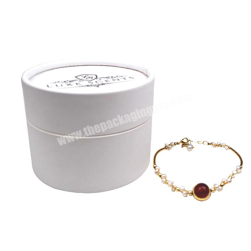 Luxury Free Design  Customized Jewelry Round Tube Bracelet Packaging Cardboard  Box  With Logo