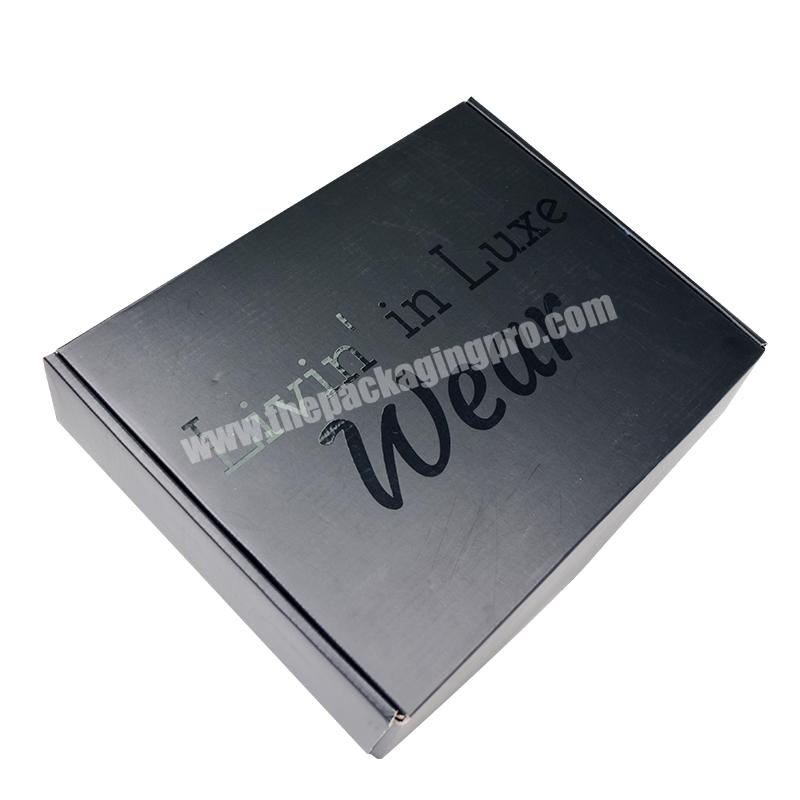 Luxury Free Design Black Color Custom Logo Design Corrugated Cardboard Paper Box With Spot UV For Gift Packaging