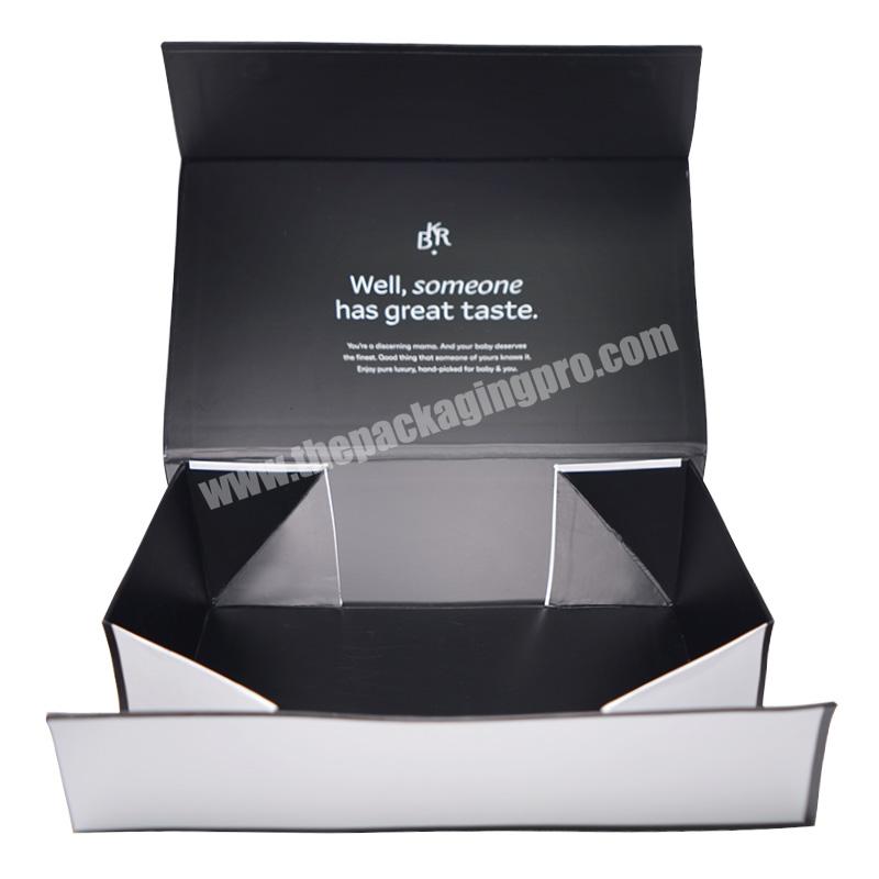 Luxury High-end Customized Logo Magnetic Book Shape Cardboard Gift Foldable Box For Gift Packaging