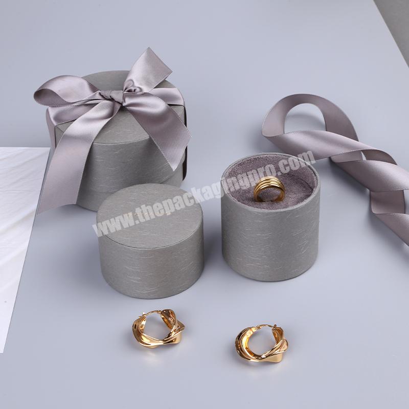 Luxury Jewelry Storage Packaging With Logo Unique Large Necklace Round Jewelry Packaging Boxes