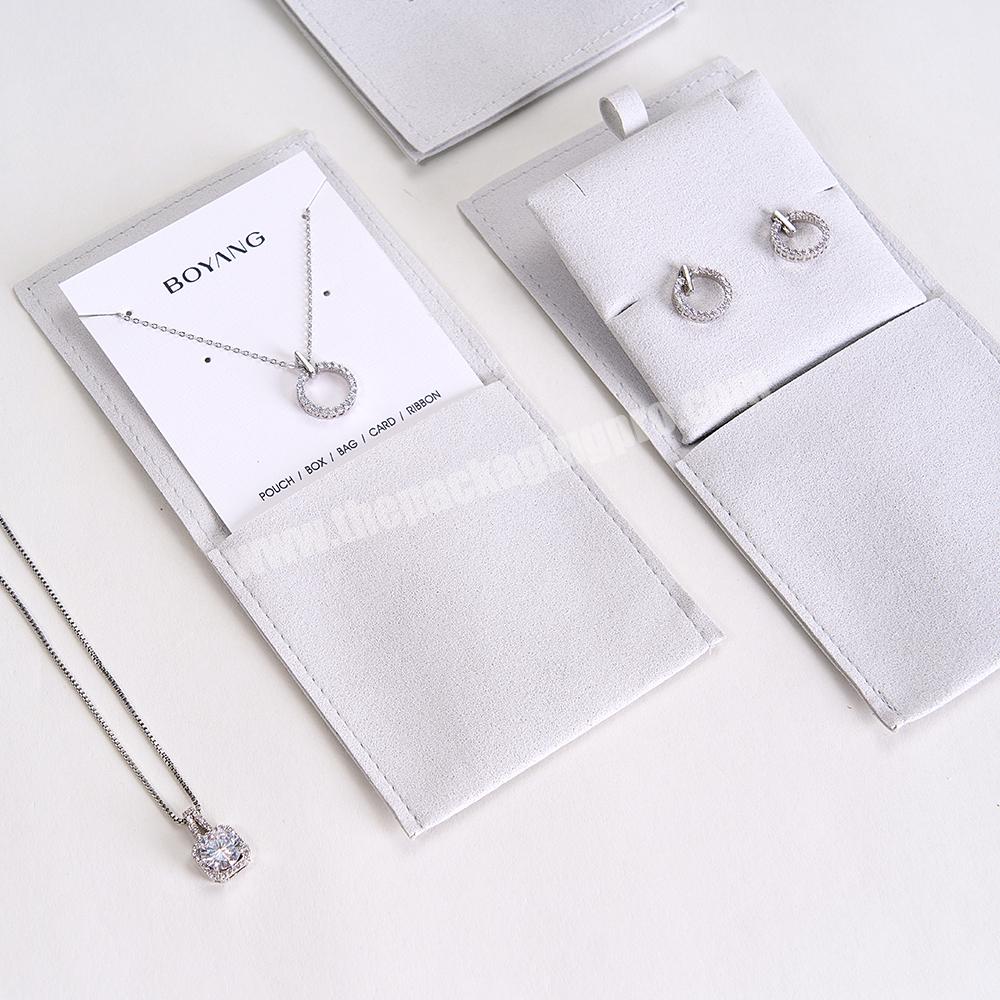 Luxury Microfiber Envelope Jewelry Pouch Embossed Pouch Envelope Jewelry Bag Pouch
