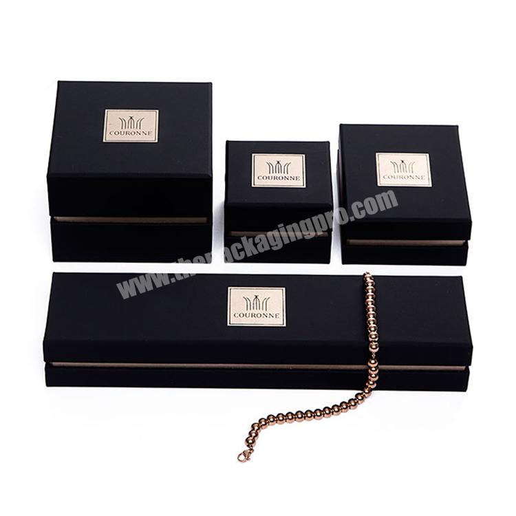Luxury Printed  Necklace Bracelet Rings Carton Packaging Wedding Customized Logo Paper Ring Box